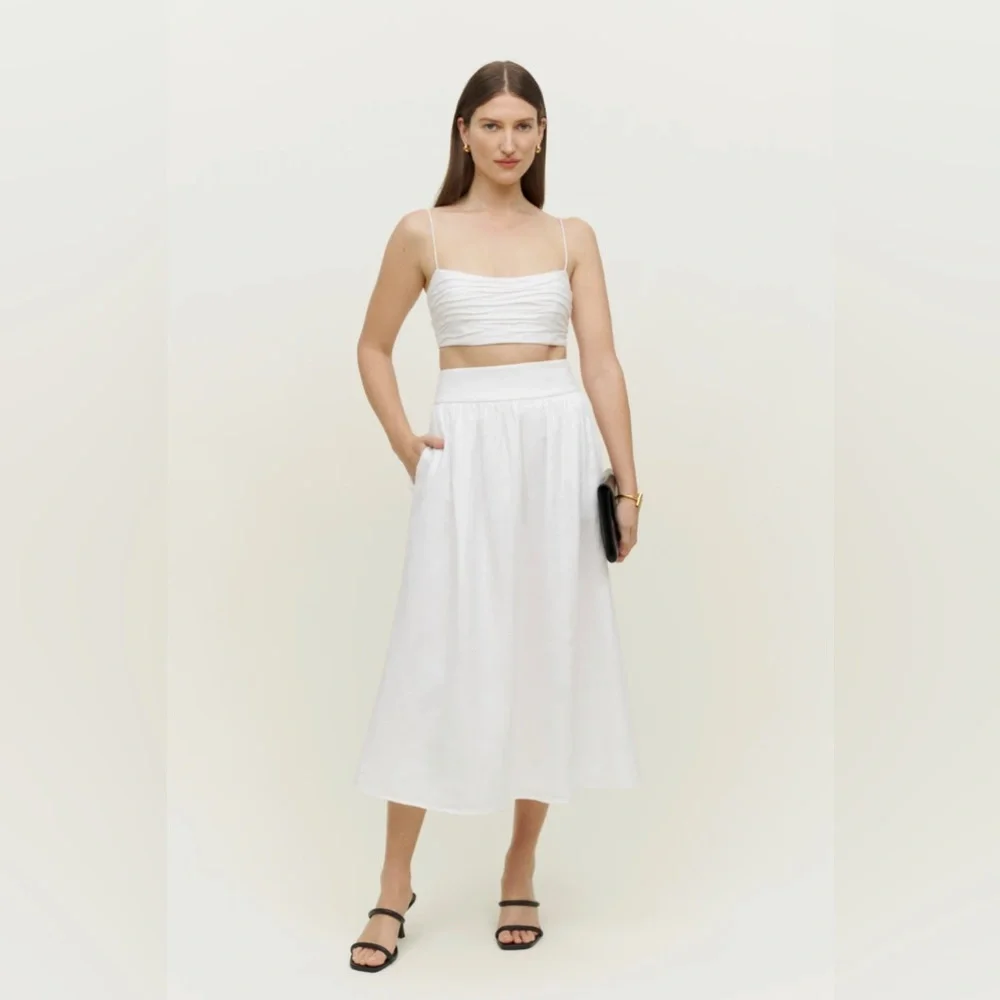 REFORMATION LOUISE TWO PIECE LINEN SET SIZE 12